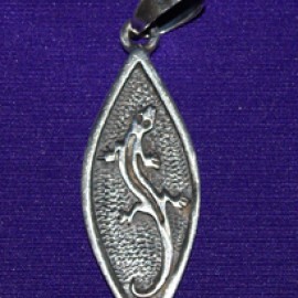 Lizard Silver Pendant